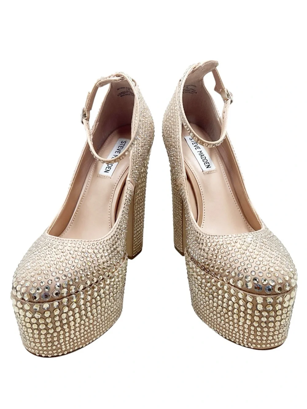 {Steve Madden} Skyrise Rhinestone Embellished Platform Heels